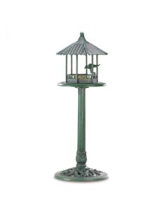 VERDIGRIS GAZEBO STANDING BIRD FEEDER
